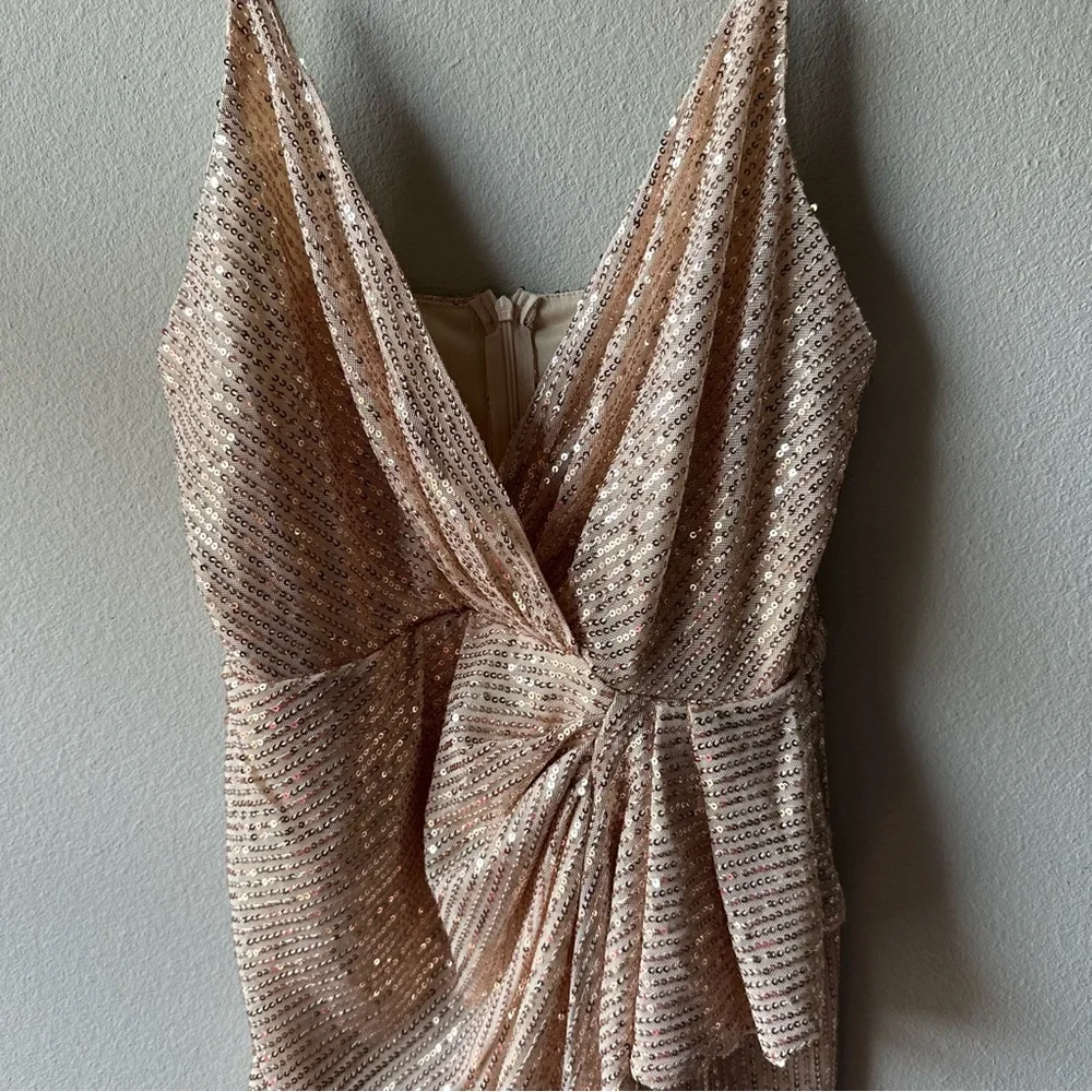 Double Crazy sexy sequin sparkly spaghetti strap mini dress - Picture 3 of 8